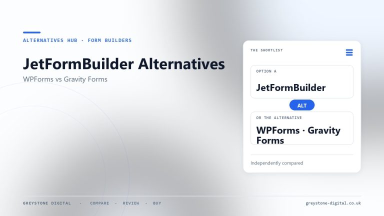JetFormBuilder alternatives (WPForms vs Gravity Forms) cover