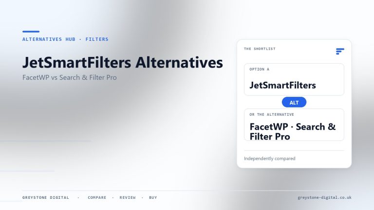 JetSmartFilters alternatives (FacetWP vs Search and Filter Pro) cover